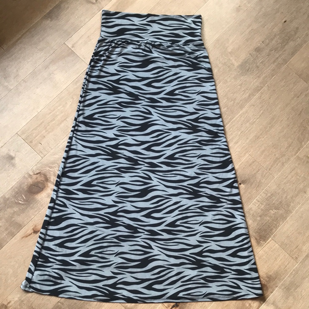 Zebra print skirt maxi length